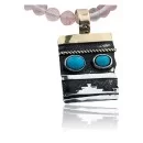 Real Handmade Mountain Certified Authentic Navajo .925 Sterling Silver 12kt Gold Filled Turquoise Native American Necklace 370812723041