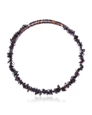 Red Tigers Eye Certified Authentic Navajo Native American Adjustable Choker Wrap Necklace 25571 Red Tigers Eye Certified Authentic Navajo Native American Adjustable Choker Wrap Necklace 25571
