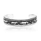 Storyteller .925 Sterling Silver Certified Authentic Navajo Handmade Native American Cuff Bracelet 1255