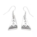 Sun Mountain .925 Starling Silver Certified Authentic Handmade Navajo Native American Earrings  27261-5