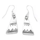 Sun Mountain Rain .925 Starling Silver Certified Authentic Handmade Navajo Native American Earrings  27261-3