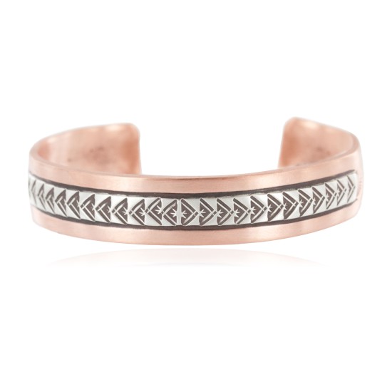 Teepee .925 Sterling Silver Navajo Handmade Certified Authentic Pure Copper Native American Bracelet 13015-6 Teepee .925 Sterling Silver Navajo Handmade Certified Authentic Pure Copper Native American Bracelet 13015-6