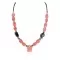 Turtle Certified Authentic .925 Sterling Silver Natural Turquoise Pink Quartz Black Onyx Native American Necklace 790106-101