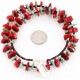 Certified Authentic Navajo .925 Sterling Silver Graduated Coral and Turquoise Native American Necklace 15465-11