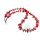 Certified Authentic Navajo .925 Sterling Silver Graduated Coral and Turquoise Native American Necklace 750101-6
