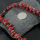 Certified Authentic Navajo .925 Sterling Silver Graduated Coral Turquoise Native American Necklace 370908773559