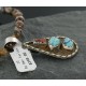 Handmade Certified Authentic Navajo .925 Sterling Silver Coral and Turquoise Native American Necklace 370964692176