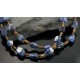 Certified Authentic 2 Strand Navajo .925 Sterling Silver Natural Turquoise and LAPIS Native American Necklace 370825592411