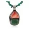 Vintage Style .925 Sterling Silver Handmade Certified Authentic Navajo Turquoise Spiny Oyster Native American Necklace 740109-15875-16