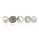 Vintage Style Buffalo Nickel Handmade Certified Authentic Navajo Nickel Native American Hair Barrettes 10322-00