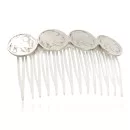 Vintage Style Buffalo Nickel Handmade Navajo Certified Authentic Nickel Hairclip 10325-1