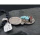 Vintage Style OLD Buffalo Coin Certified Authentic Navajo .925 Sterling Silver Coral and Turquoise Native American Necklace 370883693427