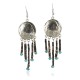 Vintage Style OLD Buffalo Coin Certified Authentic Navajo .925 Sterling Silver Heishi Turquoise Native American Earrings 370917605193