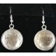 Vintage Style OLD Buffalo Coin Certified Authentic Navajo .925 Sterling Silver Hooks Native American Earrings 370922010515
