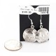 Vintage Style OLD Buffalo Coin Certified Authentic Navajo .925 Sterling Silver Hooks Native American Earrings 390829352053