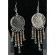 Vintage Style OLD Buffalo Coin Certified Authentic Navajo .925 Sterling Silver Spiny Oyster and Turquoise Native American Earrings 390679171533
