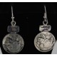 Vintage Style OLD Buffalo Coin Certified Authentic Navajo .925 Sterling Silver Turquoise Native American Earrings 370954980782