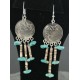 Vintage Style OLD Buffalo Coin Certified Authentic Navajo .925 Sterling Silver Turquoise Native American Earrings 390686994065