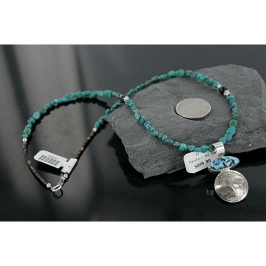Vintage Style OLD Buffalo Coin Certified Authentic Navajo .925 Sterling Silver Turquoise Native American Necklace 370923230392 Vintage Style OLD Buffalo Coin Certified Authentic Navajo .925 Sterling Silver Turquoise Native American Necklace 370923230392