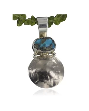 Vintage Style OLD Buffalo Coin Certified Authentic Navajo .925 Sterling Silver Turquoise Native American Necklace 370928670998