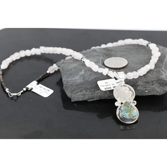 Vintage Style OLD Buffalo Coin Certified Authentic Navajo .925 Sterling Silver Turquoise Native American Necklace 370979669031 Vintage Style OLD Buffalo Coin Certified Authentic Navajo .925 Sterling Silver Turquoise Native American Necklace 370979669031