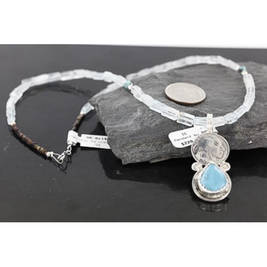Vintage Style OLD Buffalo Coin Certified Authentic Navajo .925 Sterling Silver Turquoise Native American Necklace 370979898665 Vintage Style OLD Buffalo Coin Certified Authentic Navajo .925 Sterling Silver Turquoise Native American Necklace 370979898665