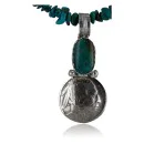 Vintage Style OLD Buffalo Coin Certified Authentic Navajo .925 Sterling Silver Turquoise Native American Necklace 370990260810