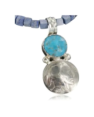 Vintage Style OLD Buffalo Coin Certified Authentic Navajo .925 Sterling Silver Turquoise Native American Necklace 390680451451 Vintage Style OLD Buffalo Coin Certified Authentic Navajo .925 Sterling Silver Turquoise Native American Necklace 390680451451