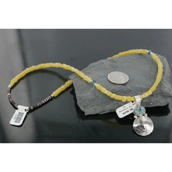 Vintage Style OLD Buffalo Coin Certified Authentic Navajo .925 Sterling Silver Turquoise Native American Necklace 390726660986 Vintage Style OLD Buffalo Coin Certified Authentic Navajo .925 Sterling Silver Turquoise Native American Necklace 390726660986