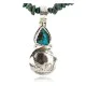 Vintage Style OLD Buffalo Coin Certified Authentic Navajo .925 Sterling Silver Turquoise Native American Necklace 390747398141