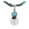 Vintage Style OLD Buffalo Coin Certified Authentic Navajo .925 Sterling Silver Turquoise Native American Necklace 390810015555