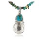 Vintage Style OLD Buffalo Coin Certified Authentic Navajo .925 Sterling Silver Turquoise Native American Necklace 390837024782