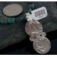 Vintage Style OLD Buffalo Nickel Certified Authentic Navajo .925 Sterling Silver Turquoise Native American Necklace 370890066559