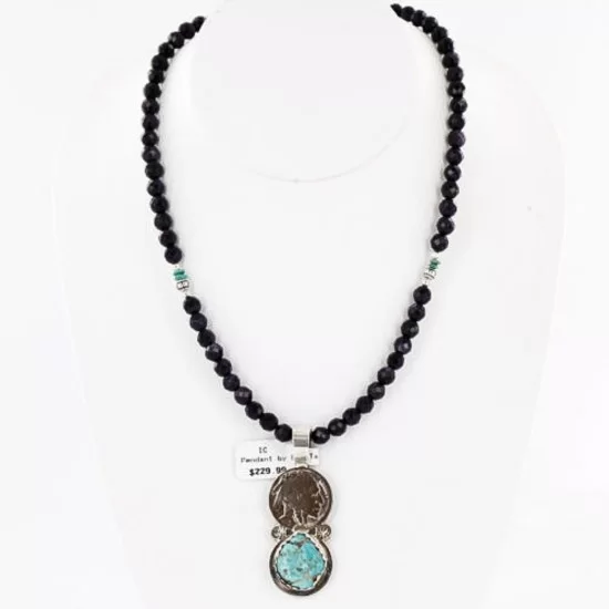 Vintage Style OLD Buffalo Nickel Certified Authentic Navajo .925 Sterling Silver Turquoise Native American Necklace 390743747101 Vintage Style OLD Buffalo Nickel Certified Authentic Navajo .925 Sterling Silver Turquoise Native American Necklace 390743747101