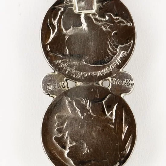 Vintage Style OLD Buffalo Nickel Certified Authentic Navajo .925 Sterling Silver Turquoise Native American Necklace 390743747101 Vintage Style OLD Buffalo Nickel Certified Authentic Navajo .925 Sterling Silver Turquoise Native American Necklace 390743747101