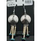 Vintage Style OLD INDIAN HEAD Certified Authentic Navajo .925 Sterling Silver Spiny Oyster and Turquoise Native American Earrings 390735134331