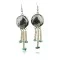 Vintage Style OLD INDIAN HEAD Certified Authentic Navajo .925 Sterling Silver Spiny Oyster and Turquoise Native American Earrings 390735134331