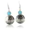 Vintage Style OLD Indian Head Certified Authentic Navajo .925 Sterling Silver Turquoise Native American Earrings 390719073971