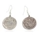 Vintage Style OLD Rusted Buffalo Nickel Coin Certified Authentic Navajo .925 Sterling Silver Dangle Earrings 27206