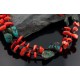 VINTAGECertified Authentic 2 Strand Navajo .925 Sterling Silver Natural Turquoise and Coral Native American Necklace 390616858866