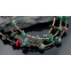 VintageCertified Authentic 3 Strand Navajo .925 Sterling Silver Natural Turquoise and Coral Native American Necklace 370826915762