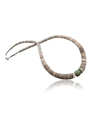 VINTAGECertified Authentic Navajo .925 Sterling Silver Graduated Heishi and Turquoise Native American Necklace 390596280304