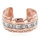 Wide Certified Authentic Navajo .925 Sterling Silver Handmade Native American Pure Copper Bracelet 92006-2