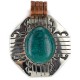 .925 Sterling Silver Nickel Pure Copper Handmade Certified Authentic Navajo Natural Turquoise Native American Necklace 15053-102260