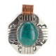 .925 Sterling Silver Nickel Pure Copper Handmade Certified Authentic Navajo Natural Turquoise Native American Necklace 15053-102260