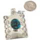 Certified Authentic Bear paw Nickel Handmade Navajo Natural Turquoise Native American Necklace  94005-8-95002